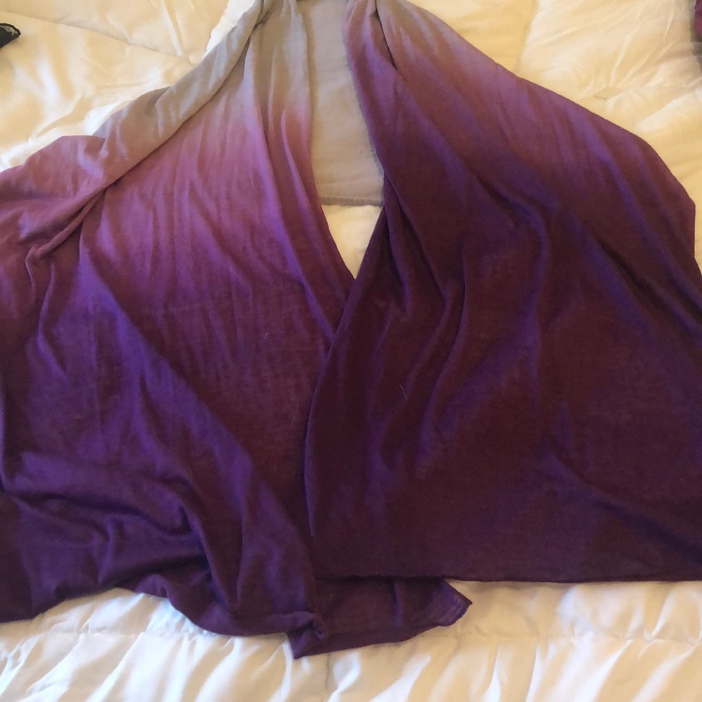 Beautiful Ombré Purple and Grey Scarf